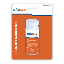 TIRAS PH Y CLORO FLOWMAK 2 EN 1 PH Y CLORO