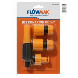 KIT FLOWMAK 1/2" PITON +CONECTORES 5 PCS.