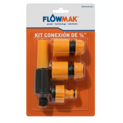 KIT FLOWMAK 3/4" PITON +CONECTORES 5 PCS.